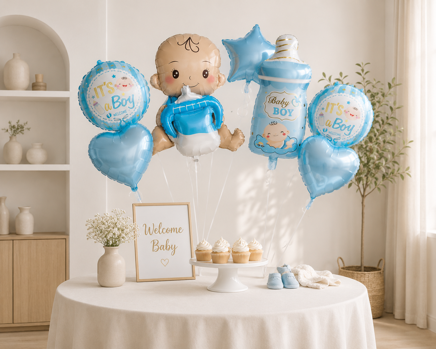 5pcs 36inch Baby Boy Girl Aluminum Foil Balloons Baby Bottle Balloon Gender Reveal Baby Shower Party Decoration Balloon