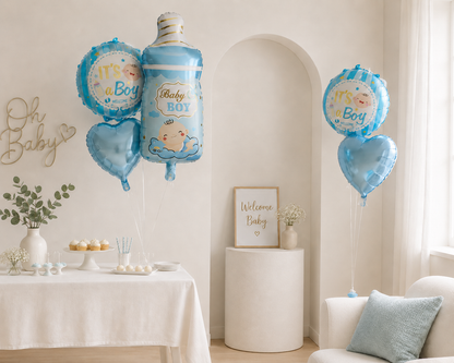 5pcs 36inch Baby Boy Girl Aluminum Foil Balloons Baby Bottle Balloon Gender Reveal Baby Shower Party Decoration Balloon