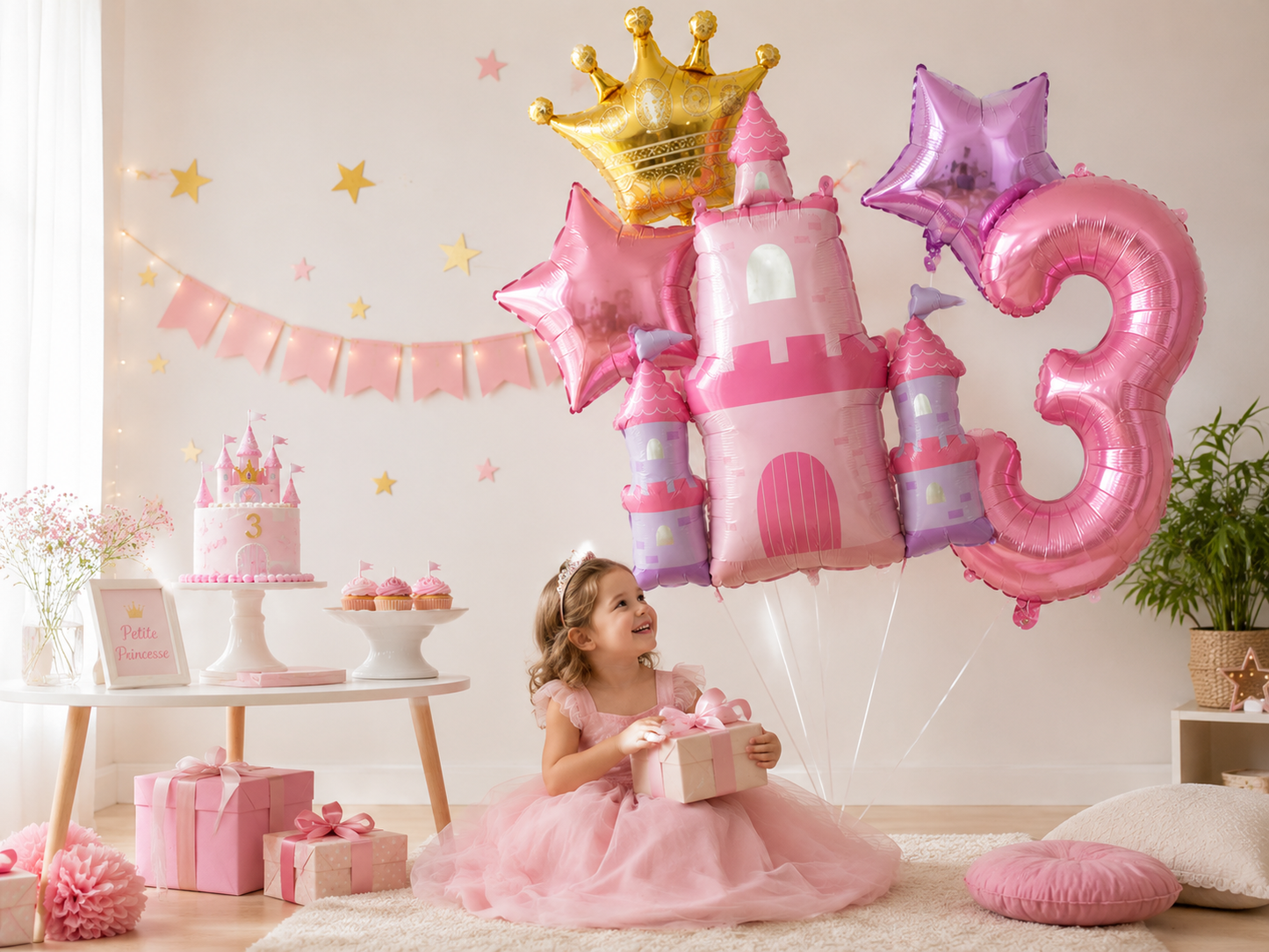 ballon d anniversaire | Château Princesse | 5 pièces