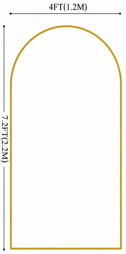 support arche ballon | doré 7,2x4 pieds