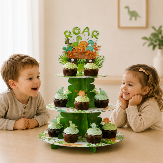 Support pour gateau | Dinosaure 3 Étages