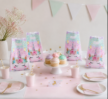Sac cadeau anniversaire licorne | Lot de 10,20,50
