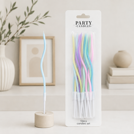 Bougies Anniversaire Spirales | Lot de 12