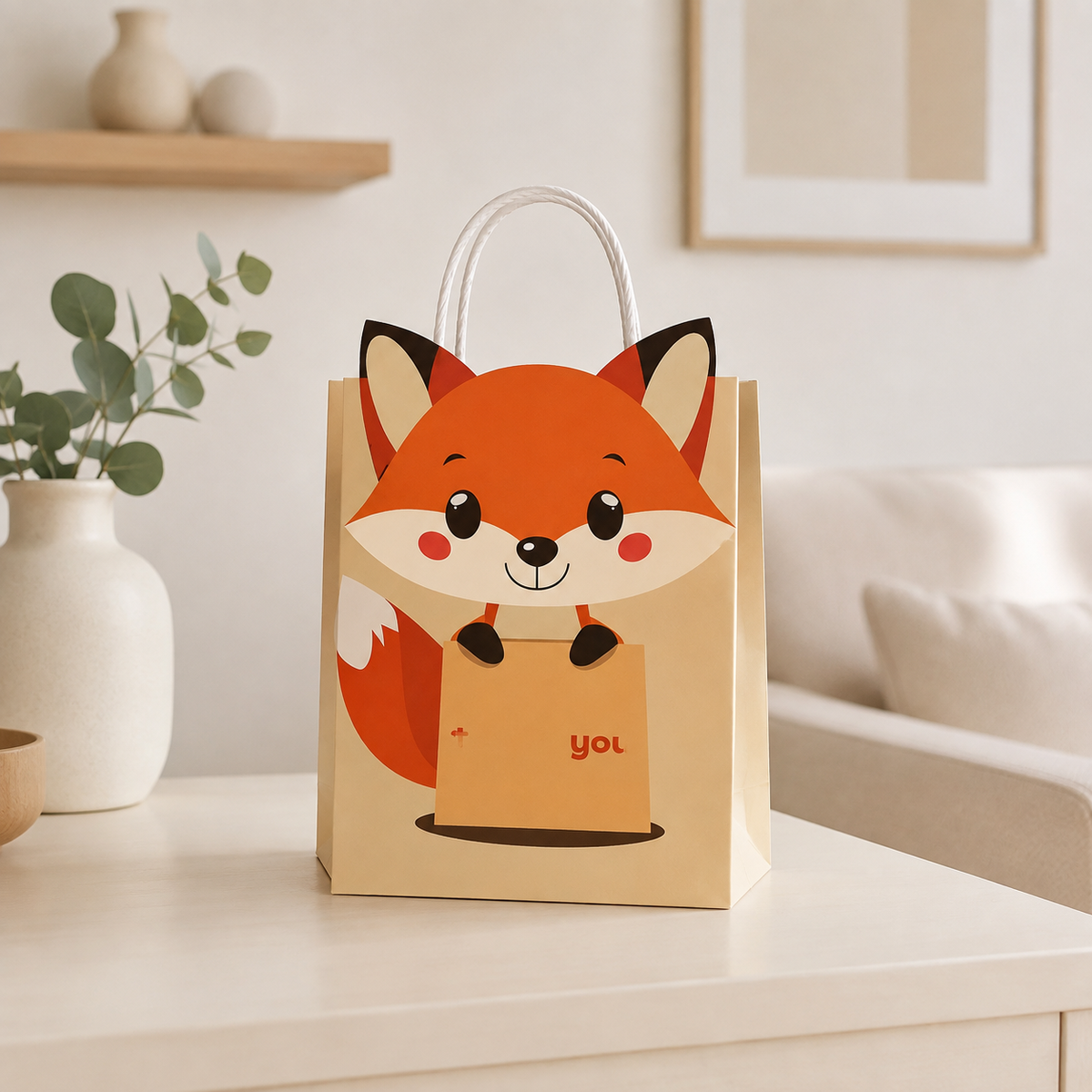 Sac Cadeau Anniversaire Renard pour Enfant | Lot de 10, 20 ou 30