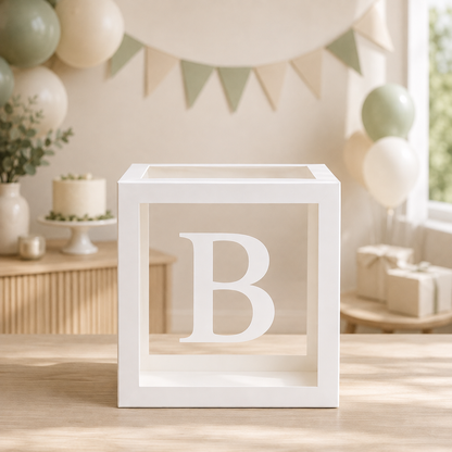 Boîtes Cadeau Anniversaire BABY | 4 Boîtes Transparentes | 27 cm