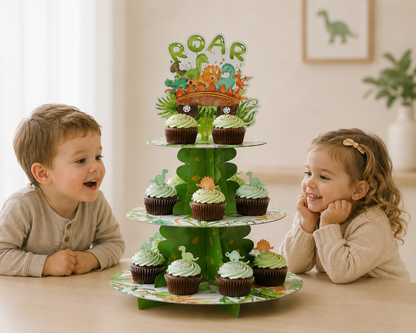 support pour gateau | Dinosaure 3 Étages