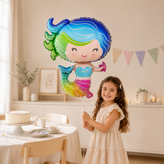 Ballon Anniversaire Sirène | Décoration Fête Enfant