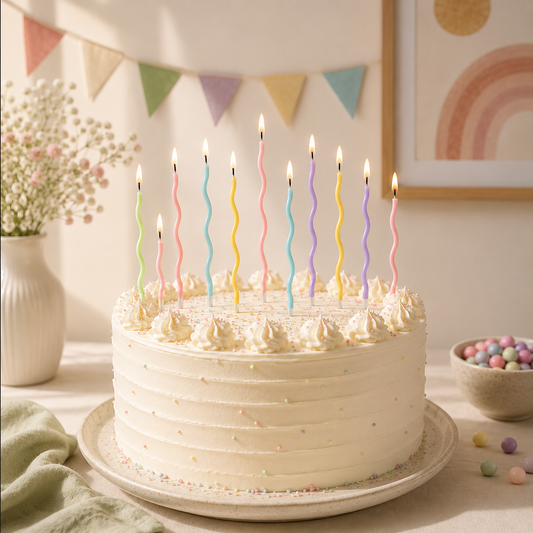Bougies d’Anniversaire Spirales | Lot de 48