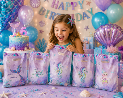 Sac cadeau anniversaire | Sirène Aquatique | lot de 20