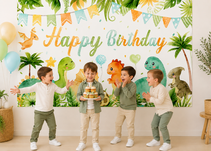 Toile de Fond Dinosaure | Anniversaire Inoubliable