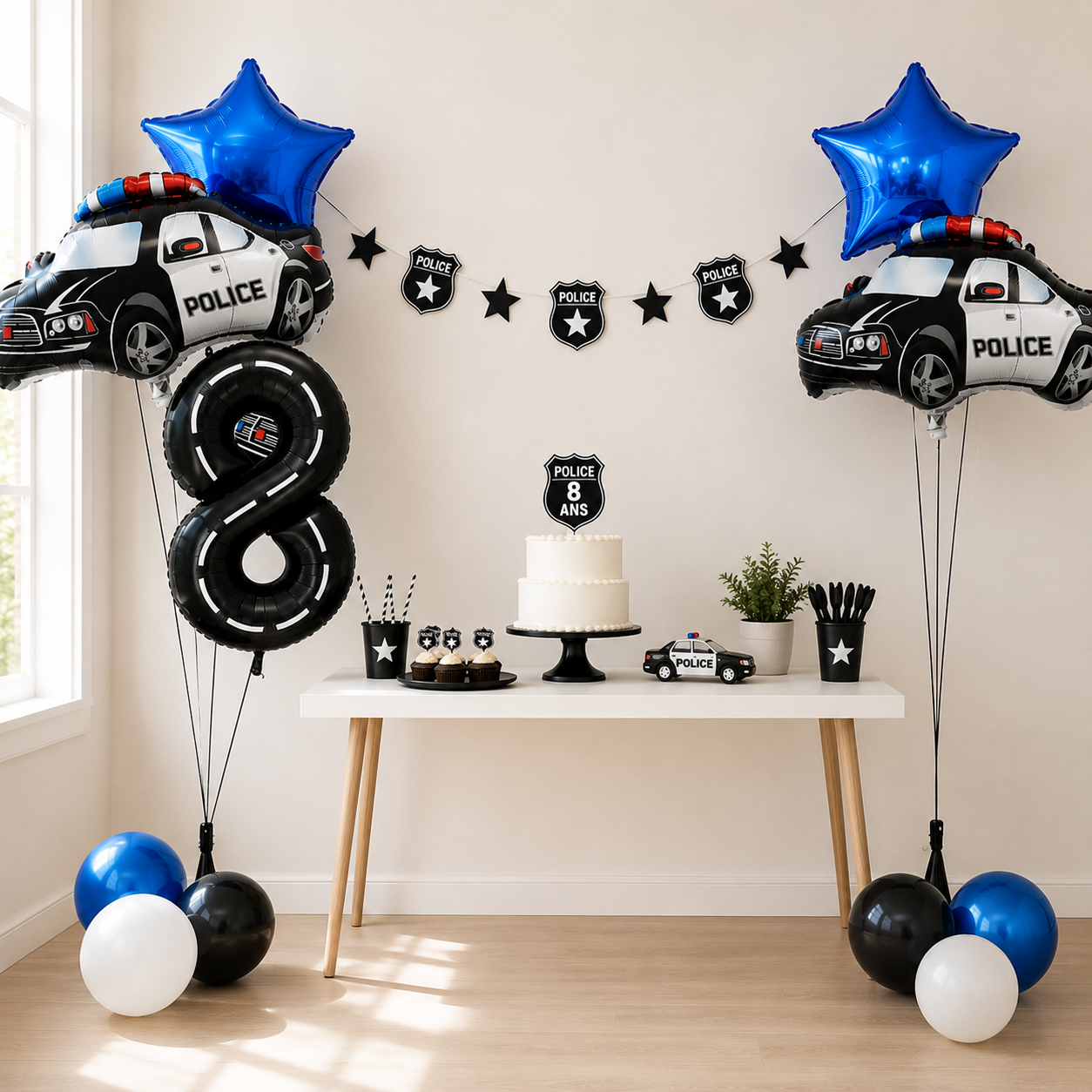 Ballon d anniversaire | Police | 5 pièces