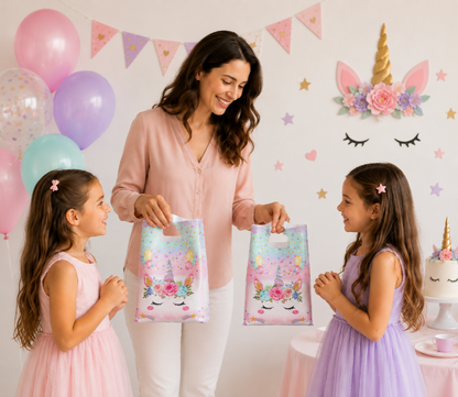Sac cadeau anniversaire licorne | Lot de 10,20,50