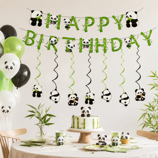 Decoration suspendu panda | 6 spirales