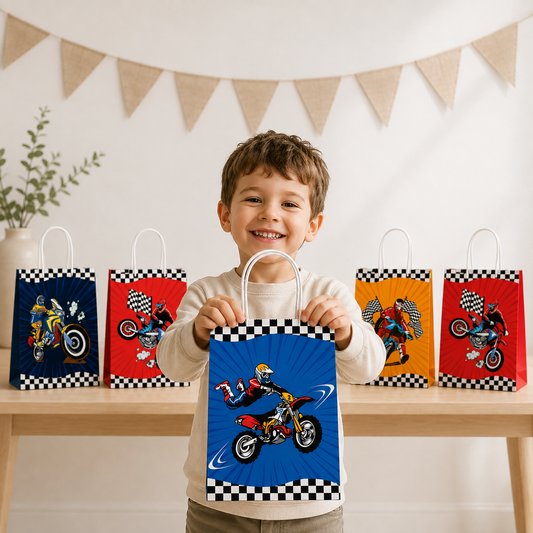 Sac Cadeau pour Anniversaire Motocross | Lots de 10, 20 ou 30 Pièces