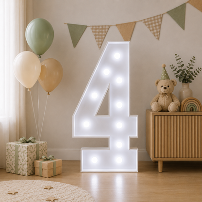 Chiffre lumineux géant 73 cm | Décoration anniversaire 0 à 9