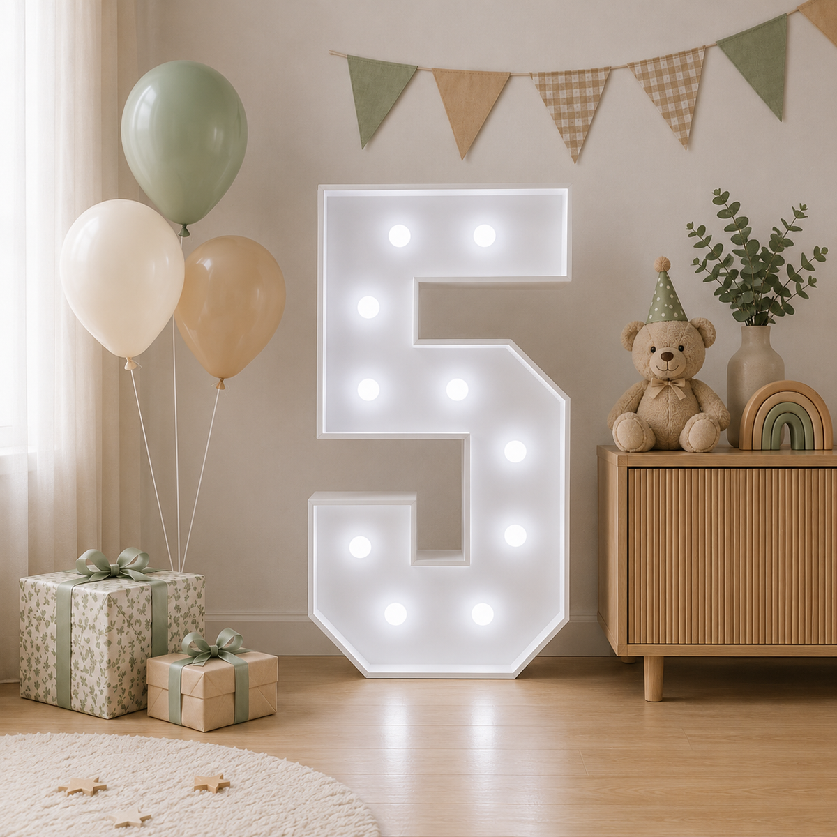 Chiffre lumineux géant 73 cm | Décoration anniversaire 0 à 9