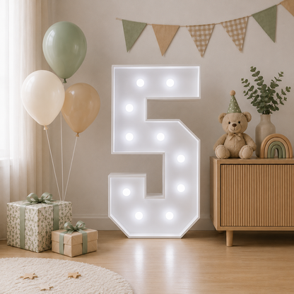 Chiffre lumineux géant 73 cm | Décoration anniversaire 0 à 9