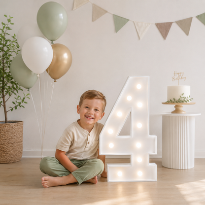 Chiffre lumineux géant 73 cm | Décoration anniversaire 0 à 9