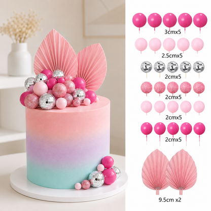 Cake toppers | Ensemble Coloré 32 Pièces