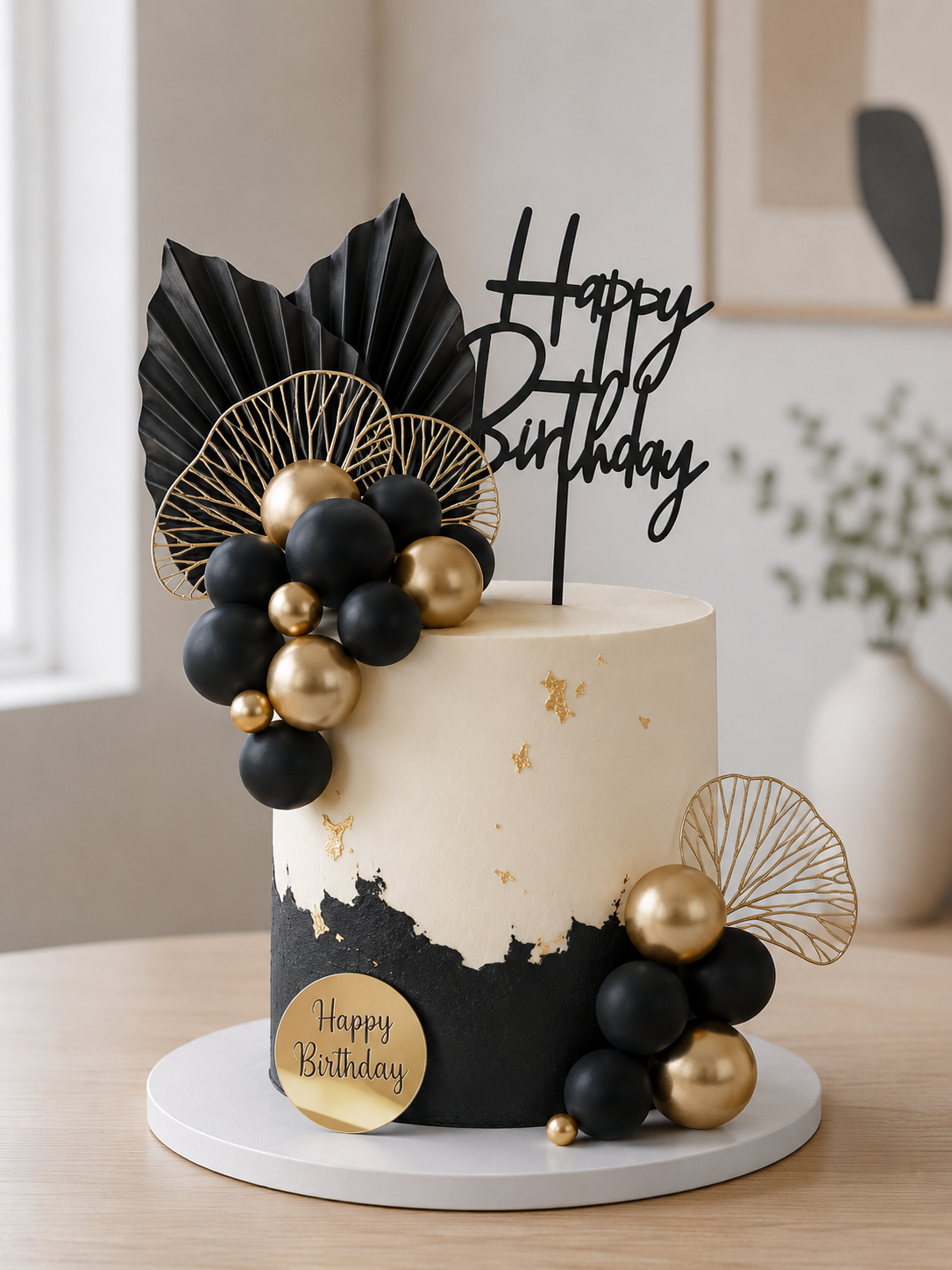 Cake toppers | Happy Birthday Élégant