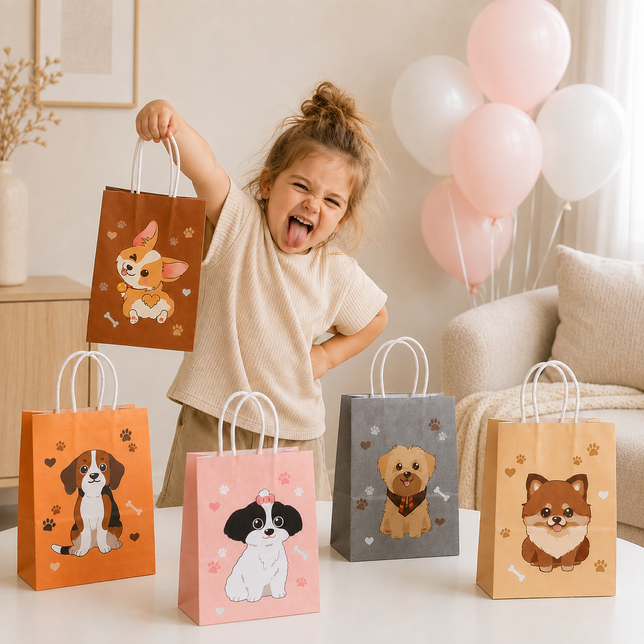 Sac Cadeau Anniversaire Chien | Lots de 10, 20 ou 30 Pièces