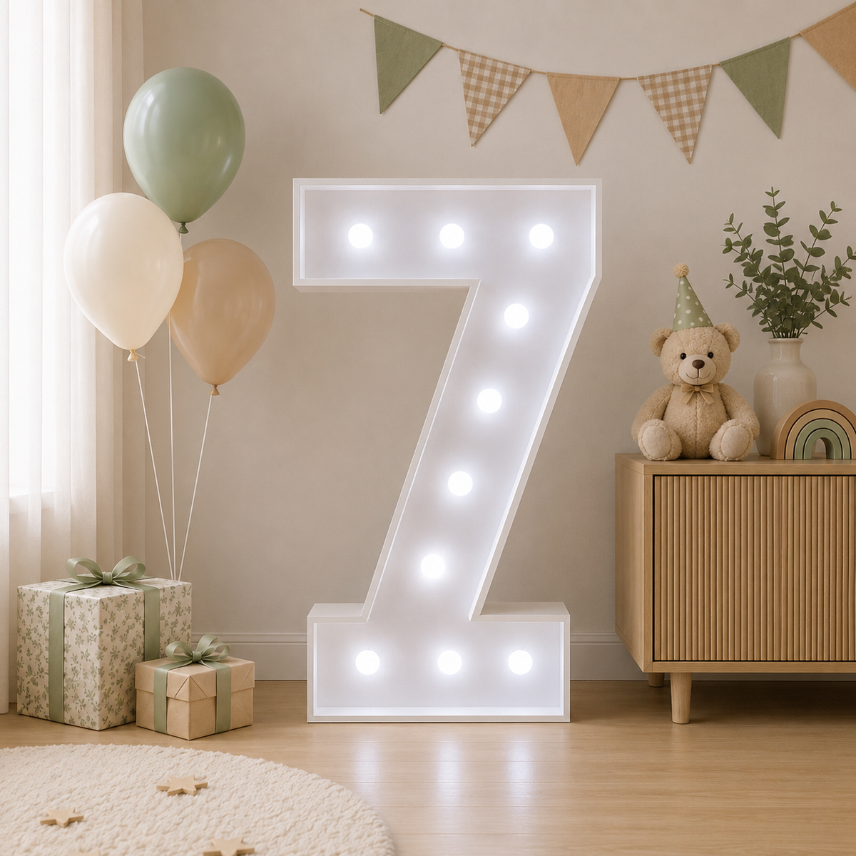 Chiffre lumineux géant 73 cm | Décoration anniversaire 0 à 9