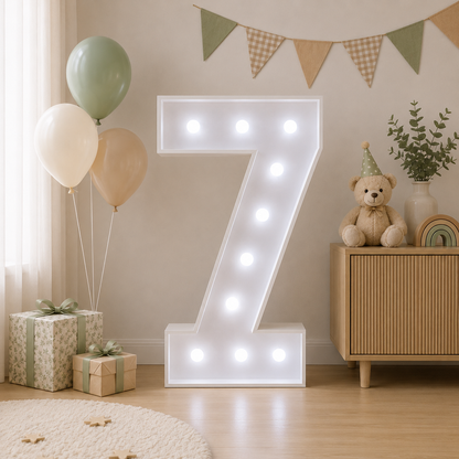 Chiffre lumineux géant 73 cm | Décoration anniversaire 0 à 9