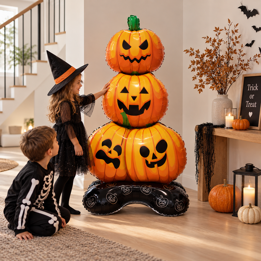 Ballon Halloween Citrouilles Empilées | 120 cm