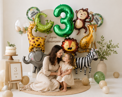 Ballon pour anniversaire | Safari Jungle