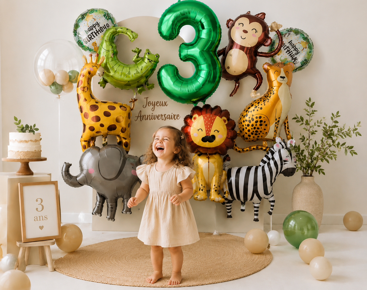 Ballon pour anniversaire | Safari Jungle