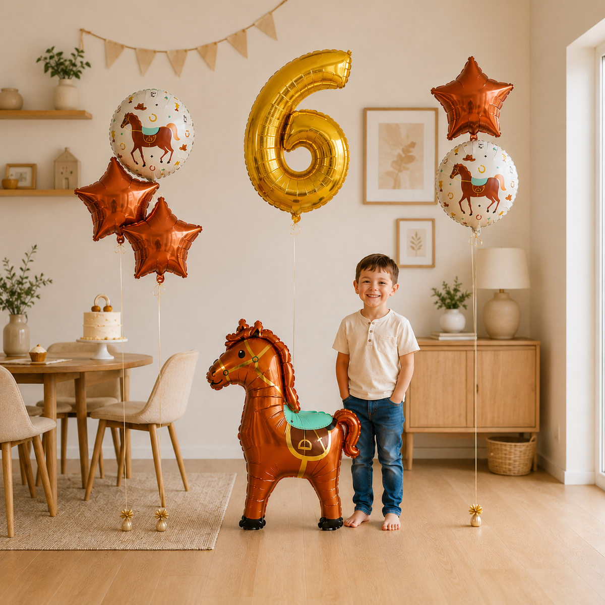 Ballon pour anniversaire | Thème Cheval