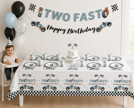 Décoration Table Anniversaire Voiture de Course | 52 Pièces