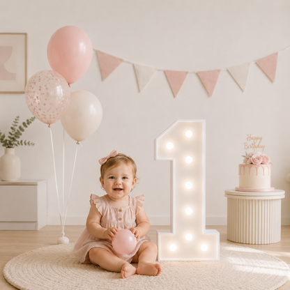 Chiffre lumineux géant 73 cm | Décoration anniversaire 0 à 9