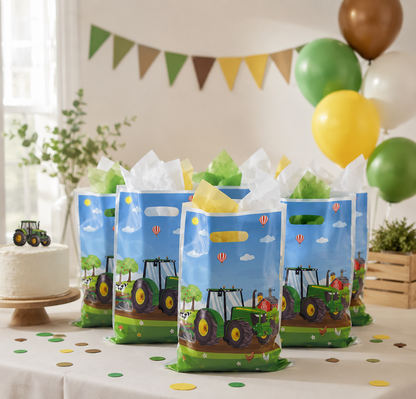 Sac cadeau anniversaire | Tracteur Vert