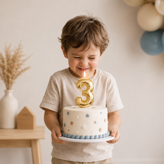 5Inch Gold Foil Number Balloons for Cake Decorations Mini Cupcake Topper Wedding Birthday Party Photo Props Supplies Number 0-9