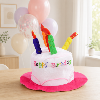Birthday Cake Hat Birthday Candle Hat Adult Happy Birthday Party Decor Kids Hat Birth Gift Decor