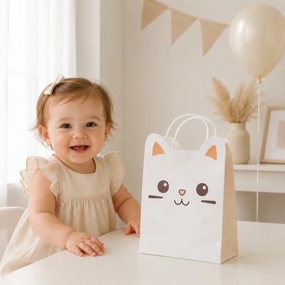 Sac Cadeau Anniversaire Chat | Lots de 10, 20 ou 30 Pièces