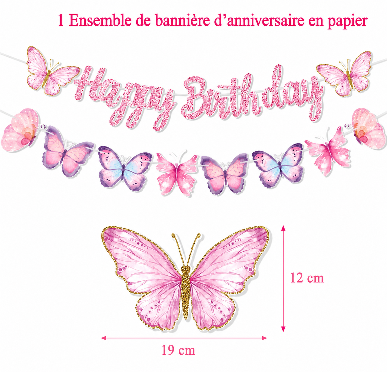 Bannière anniversaire | Papillon Féérique
