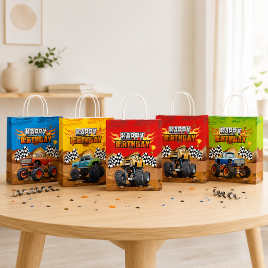 Sac Cadeau pour Anniversaire Monster Truck | Lots de 10, 20 ou 30 Pièces