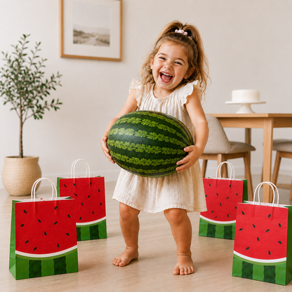 Sac Cadeau en Papier Pastèque | Lots de 10, 20 ou 30 Pièces