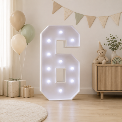 Chiffre lumineux géant 73 cm | Décoration anniversaire 0 à 9