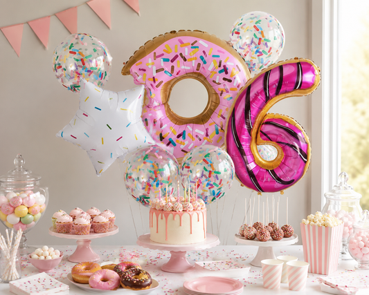 Ballon Anniversaire | Beigne | lot de 7 pieces