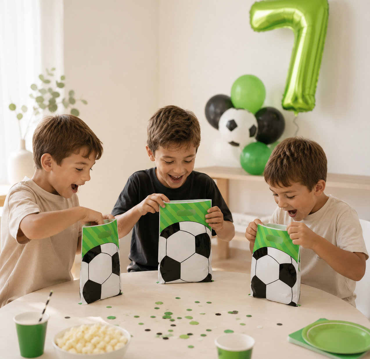 Football Theme Candy Bags Soccer Gift Packaging Bag Handbag Soccer Birthday Party Decor Kids Boy Wedding Birthday Party Supplies