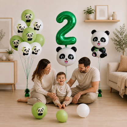 Ballon d'anniversaire | Panda 18 pièces