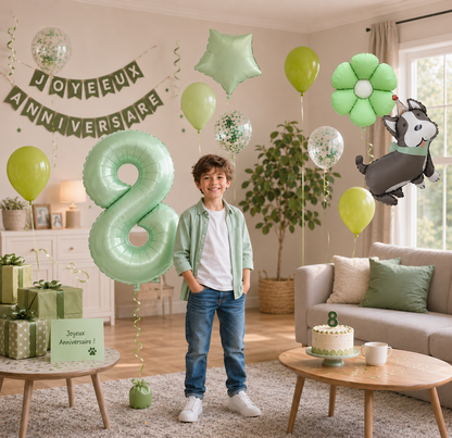 Ballon d'anniversaire chien | Kit Complet 8 Pièces
