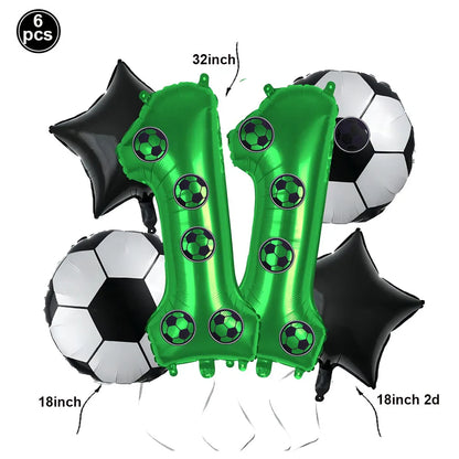 Ballon anniversaire football chiffre 11