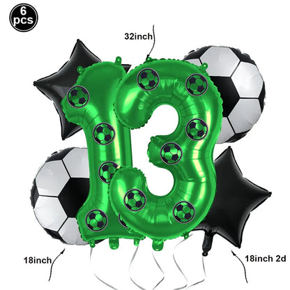 Ballon anniversaire football chiffre 13