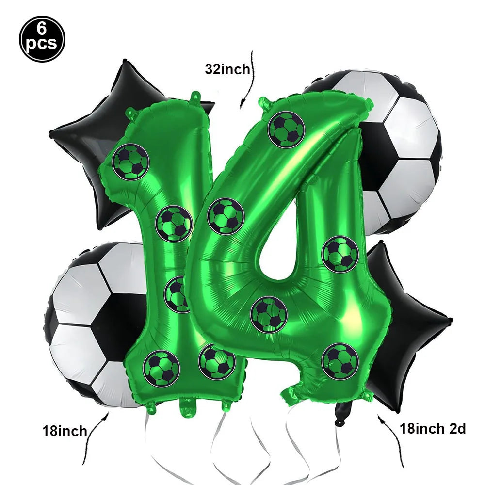Ballon anniversaire football chiffre 14