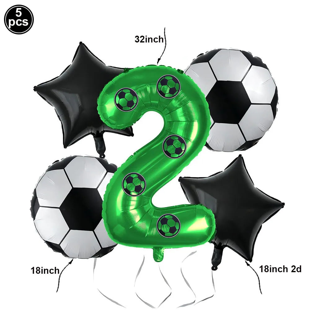 Ballon anniversaire football chiffre 2