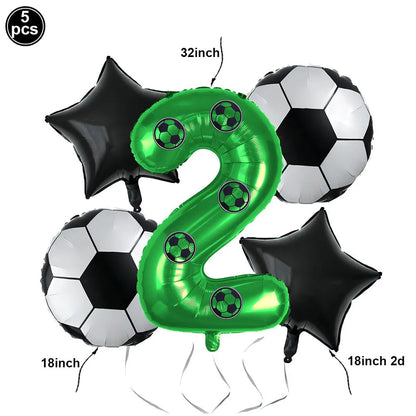 Ballon anniversaire football chiffre 2